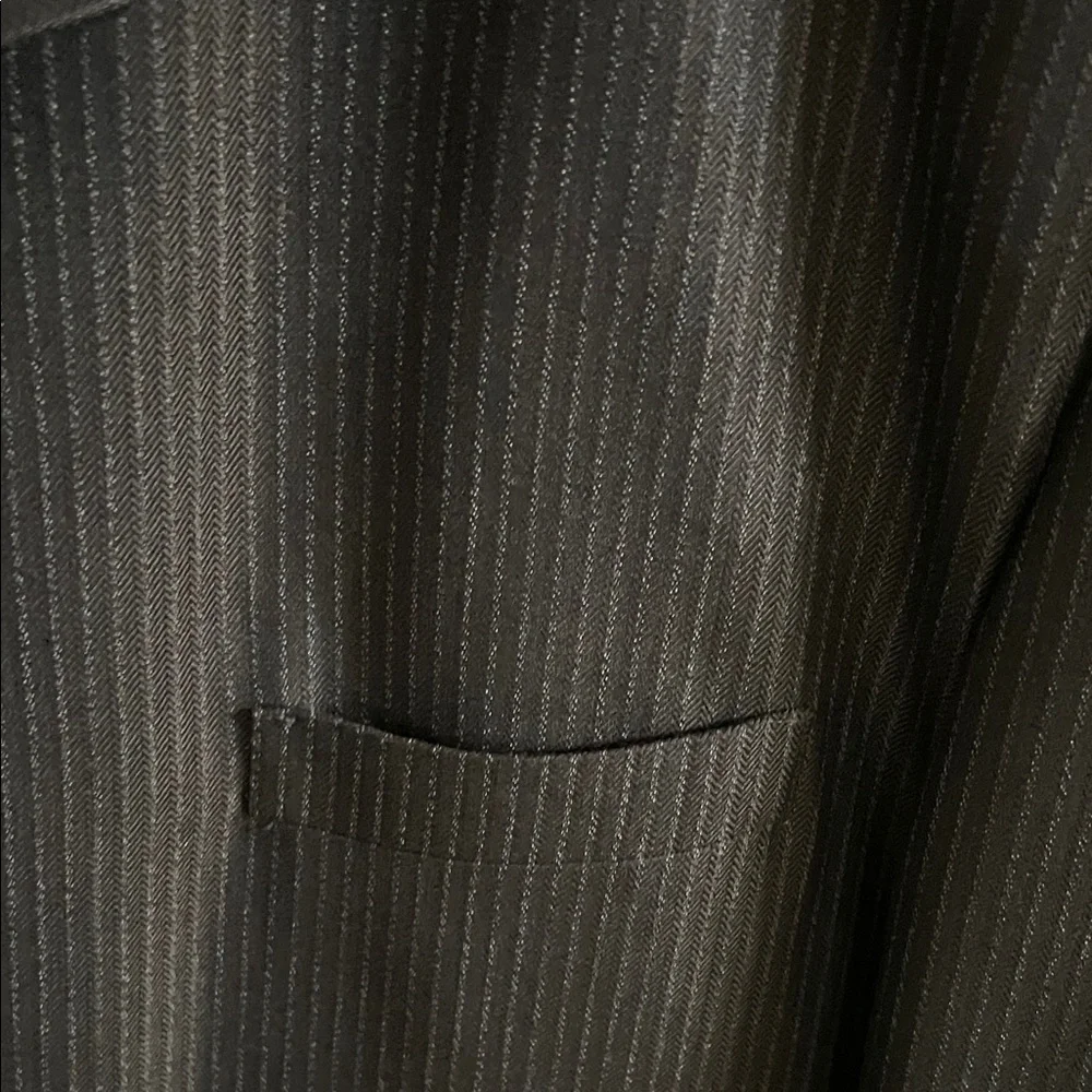 Vittorio Dark Brown Pinstripe Suit Jacket